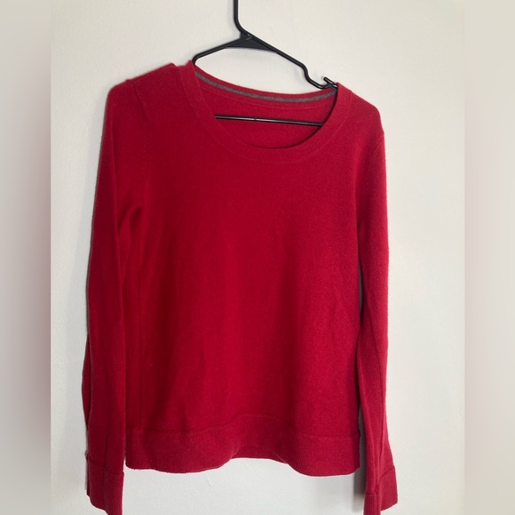 Rag And Bone Red Cashmere Sweater Crewneck Size S/M red fall cozy soft casual - Picture 1 of 8